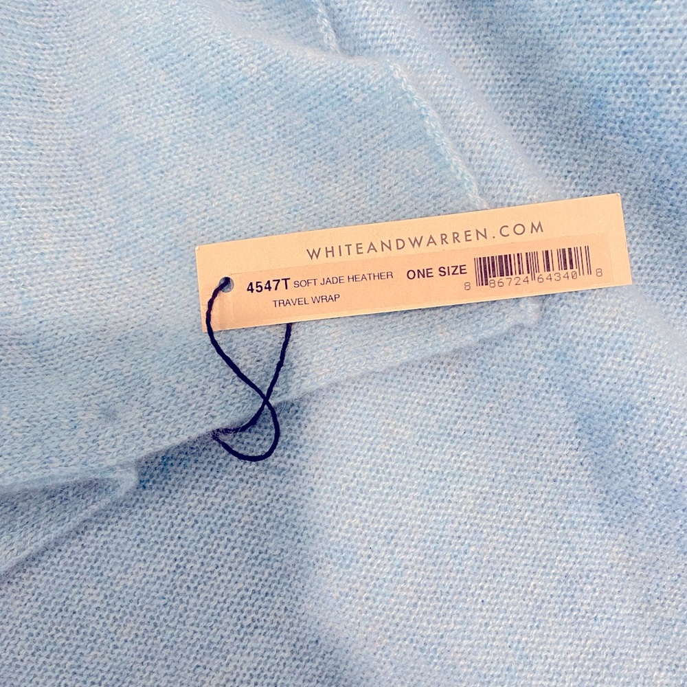 White + Warren Cashmere Travel Wrap - Soft Jade Heather